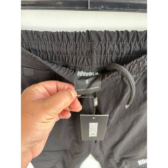 Hoodrich Mens Black Utility Joggers With Drawstring Waist & Cargo Pockets - Size - Picture 7 of 7